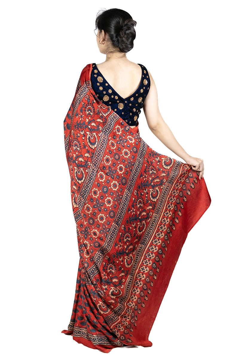 Midnight Zari Velvet Blouse