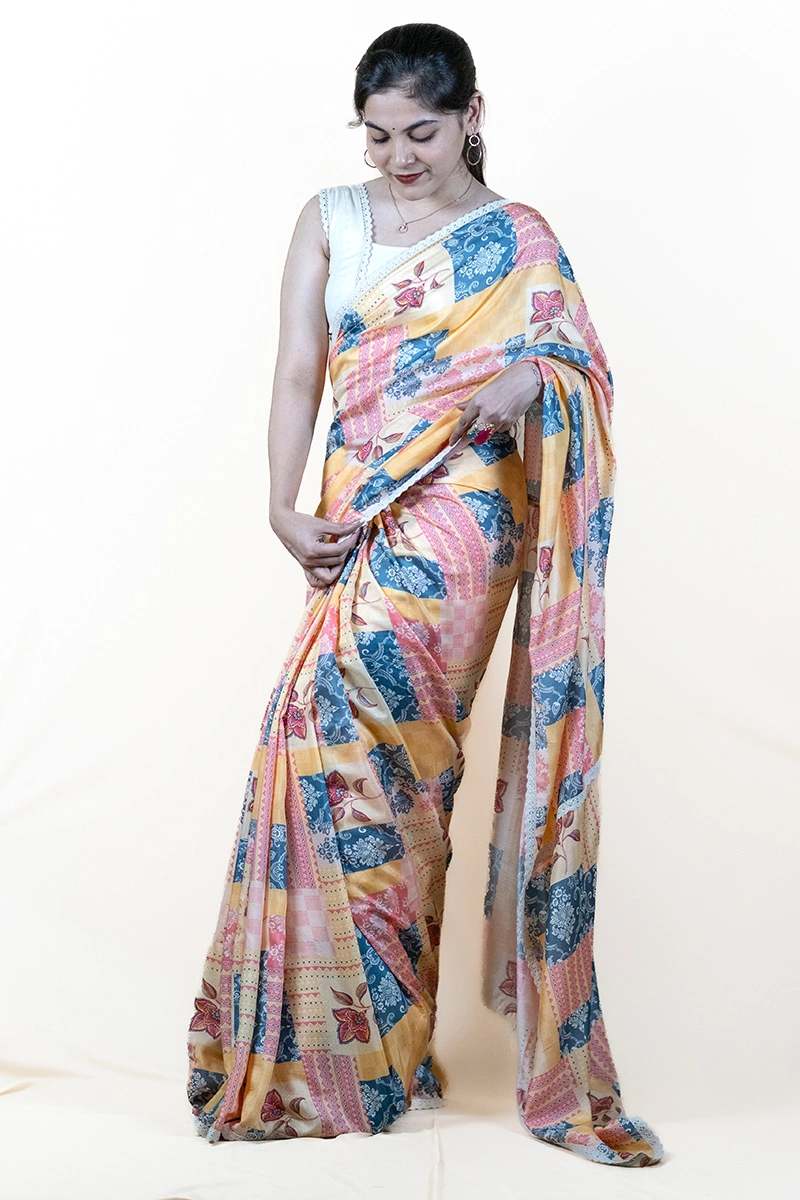 Ivory Lace-Trim Blouse