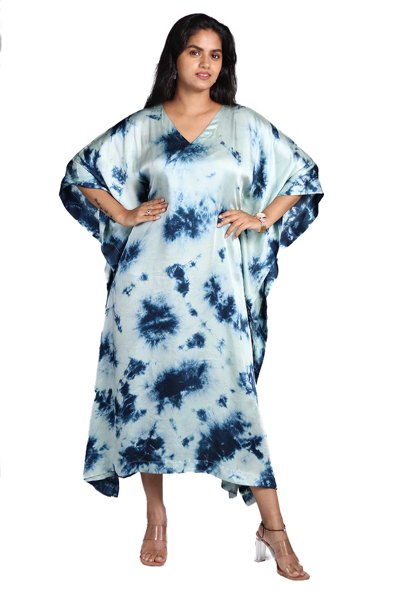 Ocean Mist Tie-Dye Kaftan
